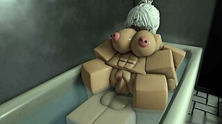 hard bathtub ride turns steamy with eager partner