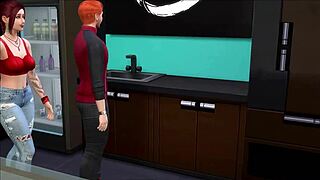 hey, check out this stunning tattooed redhead's wild oral and ass play