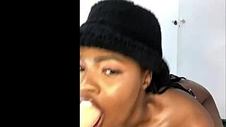 nasty ebony spits, squirts, and fucks pussy hard?