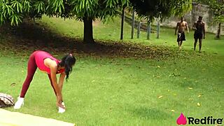 i train niara pessanha's tight ass outdoors with dp fun