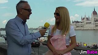 Bold amateur teen takes massive cumshot in stockings