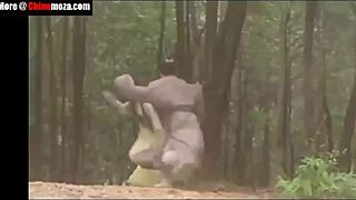 chinese milf fucks with wild horny passion