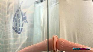 Blonde Russian Teases with Dildo in Private