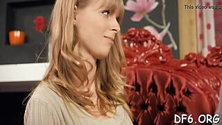 Close-up european teen's first hardcore fingering