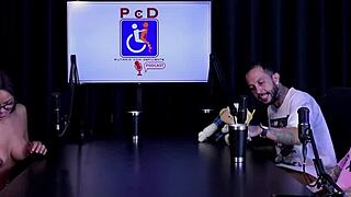 Naughty Alice Vasconcelos slutty interview full of filth on Porn Cast Brazil part 3 sheer red