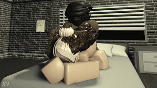 roblox blonde whore deepthroats and fucks my huge bbc rough anal obsession