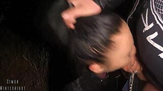 Young 18+ cocksucker mouth stuffed outdoors 🍆💦