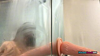 Blonde Russian Teases with Dildo in Private