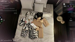 Cute ass pounded doggystyle in cow costume POV cumshot sex follower fun