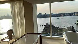 Rosie rider bounces on thick cock riding hard in boyfriend's bed doggystyle