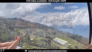 colombian bbw peels off sweaty sneakers socks on medellin cableway 🧦🚡🍑