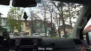 EASY CONVINCED BABE JUMPS IN VAN FOR HARD STRANGER FUCK!