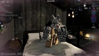 Cute ass pounded doggystyle in cow costume POV cumshot sex follower fun