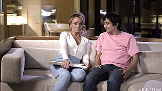 pristine edge rides huge cock all night with deepthroat and cum on tits