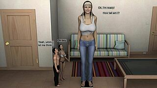 mini guy check out my giantess tits growing huge for sex hey?