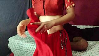 indian saari beauty bent over for rough anal pounding