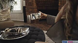 blonde tattooed babe quivers in tight ecstasy from monster cock