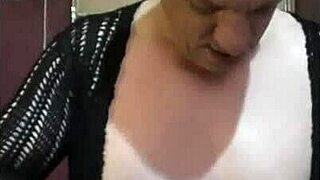 will this crossdressing sissy beg for real cock pounding?