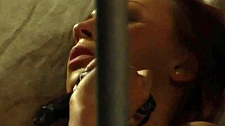 voyeur madame spies on bound slave fingering tight pussy to orgasm