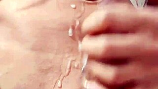 julitransgirl explodes cumshot from her massive shemale cock 💦