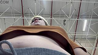 woman caught masturbating wet tits secretly in supermarket