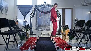 hailey rose's huge tits bounce in kinky halloween cowgirl ride