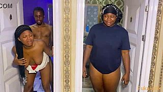 Woman Caught Bent Over Monster BBC Doggystyle at Home