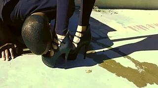 i blast hot cum all over lacy's huge tits using that massive black cock