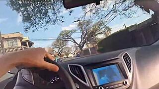 Risky Public Car Jerk-Off Thrills Horny Student Viewer!