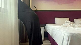 hotel vacation tease arab milf in hijab rough creampie orgasm