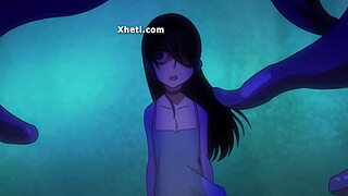 hentai babe bent over big tits bouncing as she begs for creampie doggystyle pounding