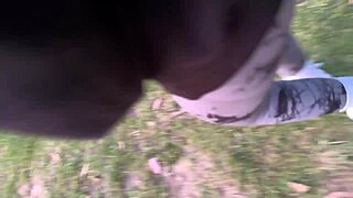 Wanted to pee in woods convinced best friend for porno vid almost caught mid fuck