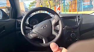 Risky Public Car Jerk-Off Thrills Horny Student Viewer!