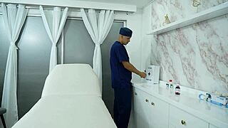 hey doc's hot latina patient needs that big cock deep 😏 deepthroat then doggystyle pounding her wet shaved pussy