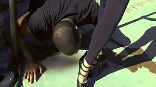 i blast hot cum all over lacy's huge tits using that massive black cock