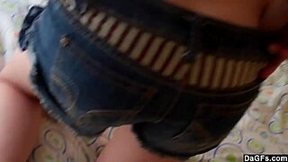 redhead girlfriend enjoys close-up solo fingering session