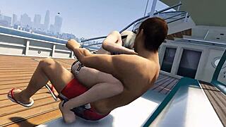 GTA 5 Yacht Babe in Bikini Enjoys Wild Ride Game