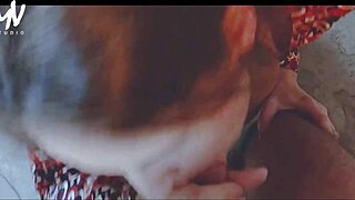 damn, pregnant babe with huge natural tits sucks cock for facial cumshot pov