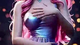 seraphine dances hot in league cosplay uncensored hentai style