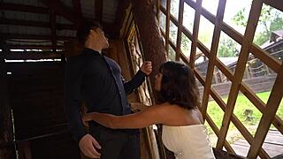 bride cheats bent over right after altar vows