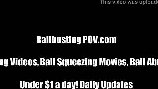 your balls ache from my kicks femdom pleasure surges through me