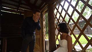 bride cheats bent over right after altar vows