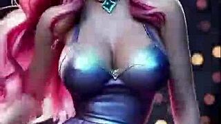seraphine dances hot in league cosplay uncensored hentai style