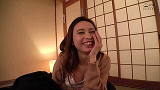 i lust after this beautiful busty japanese milf's huge natural tits