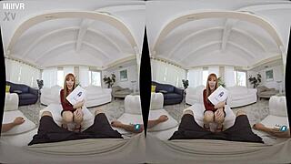 Lauren Phillips hot milf blackmailed into pov pussy pounding