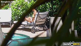 brunette shaves pussy for neighbor's monster cock creampie deepthroat