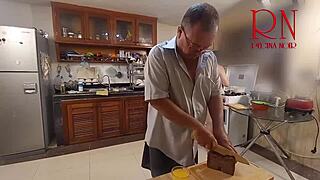 Morning Kitchen Chaos Turns Wild with Ripped Clothes and Submissive Teasing