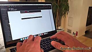 teasing boss in office turns into sloppy blowjob cum drench at work