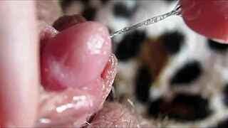 Watch her big clit throb through homemade orgasm waves