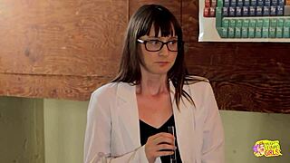 two horny scientists finger and lick pussies at work